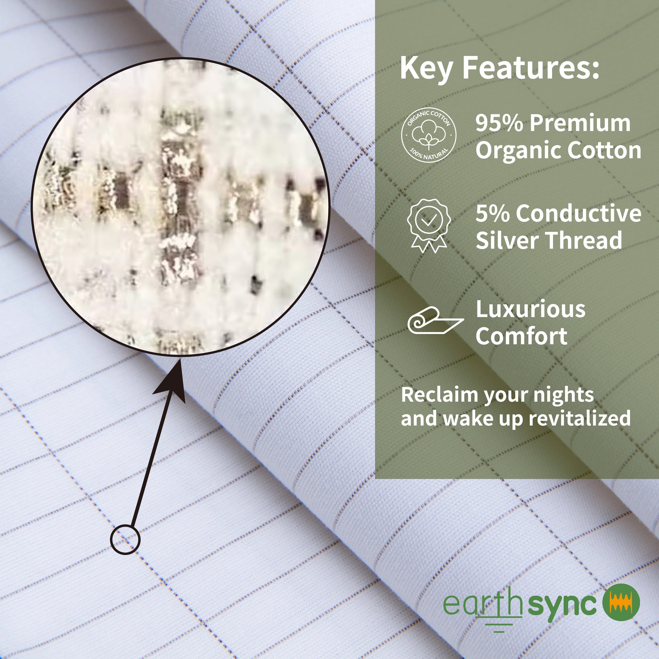 EarthSync Grounding Flat Half Sheet